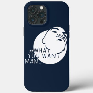 blue Mug Shot | Hashtag Yo Man What You Want iPhone 13 Pro Max Case