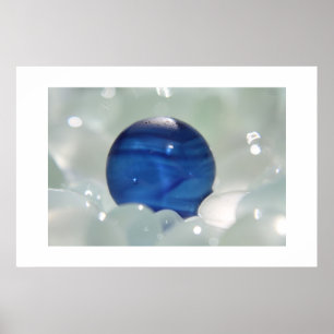 Blue Multi Sea Glass Poster
