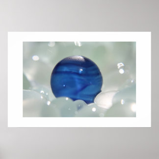 Blue Multi Sea Glass Poster