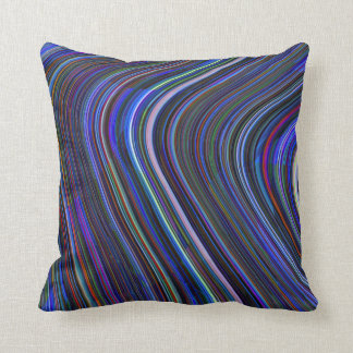 Blue Multi Striped Abstract Pillow
