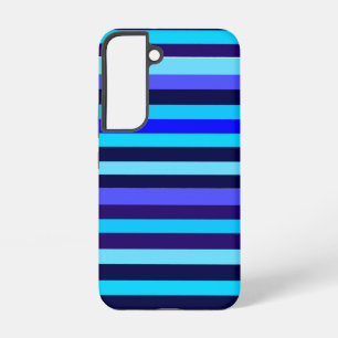 Blue Multi Tone Stripes  Samsung Galaxy Case