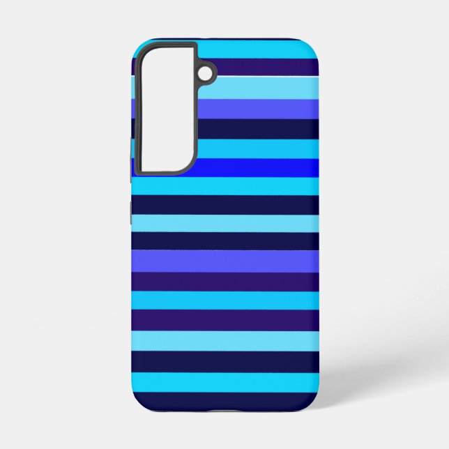 Blue Multi Tone Stripes  Samsung Galaxy S22 Case (Back)