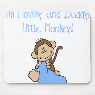 Blue Mummy and Daddy's Monkey Mouse Mat
