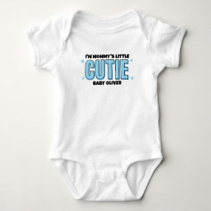 Blue Mummy Little Cutie Personalised  Baby Bodysuit