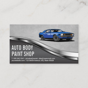 Blue Muscle Car Auto Services Business Card