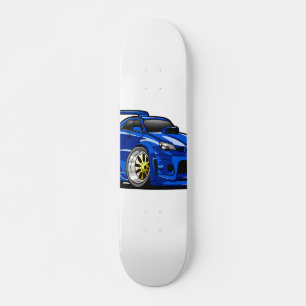 Blue muscle car speed cartoon - Choose back colour Skateboard