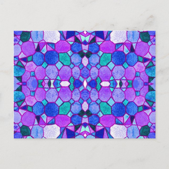 Blue Museum Crystals Postcard (Front)