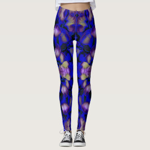 Blue mushroom leggings