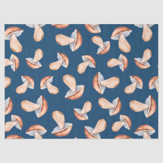 Blue Mushrooms Tissue Paper (Front)