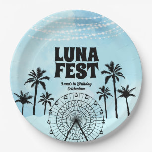 Blue Music Festival Paper Plate