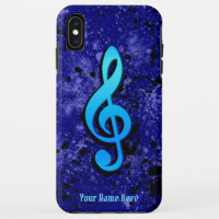 Blue Music Note Symbol iPhone XS Max Case