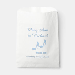 Blue Music Notes Thank You Favour Bags
