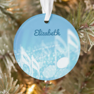 Blue Music Personalised Ornament