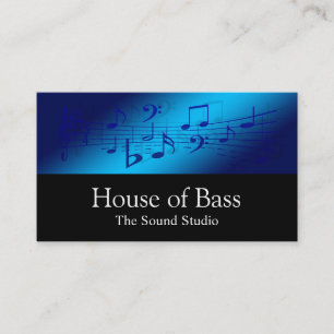 Blue Music Professional Recording Studio Business Card