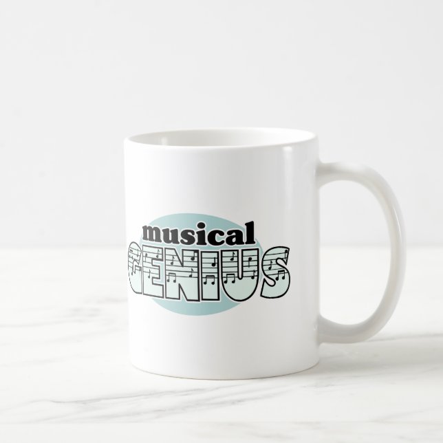 Blue Musical Genius Coffee Mug (Right)