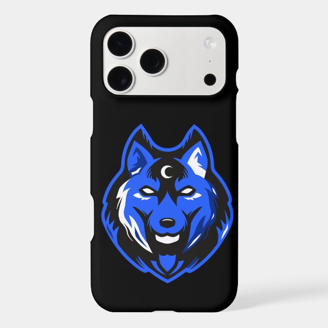 Blue Mystic Wolf iPhone 17 Case (Back)