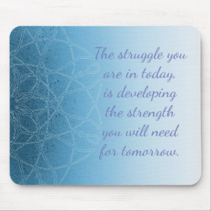 Blue Mystical Mandala Inspirational Mouse Pad