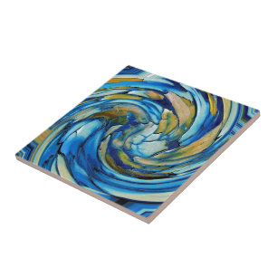 Blue N Gold Dolphin vs Eagle Tile