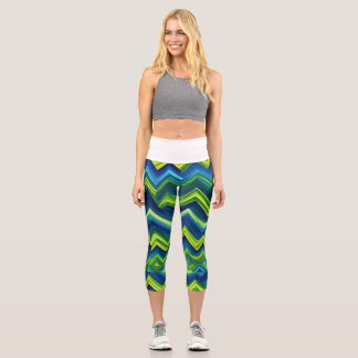 Blue n Green Capri Leggings