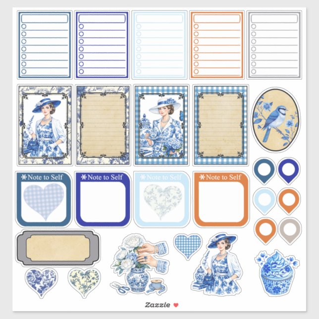 Blue n White Floral Beauty (Sheet)