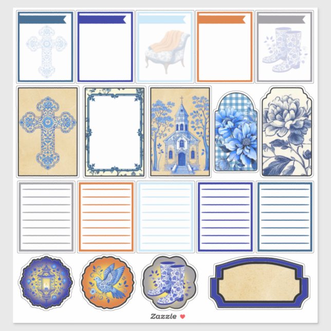 Blue n White Floral Beauty (Sheet)