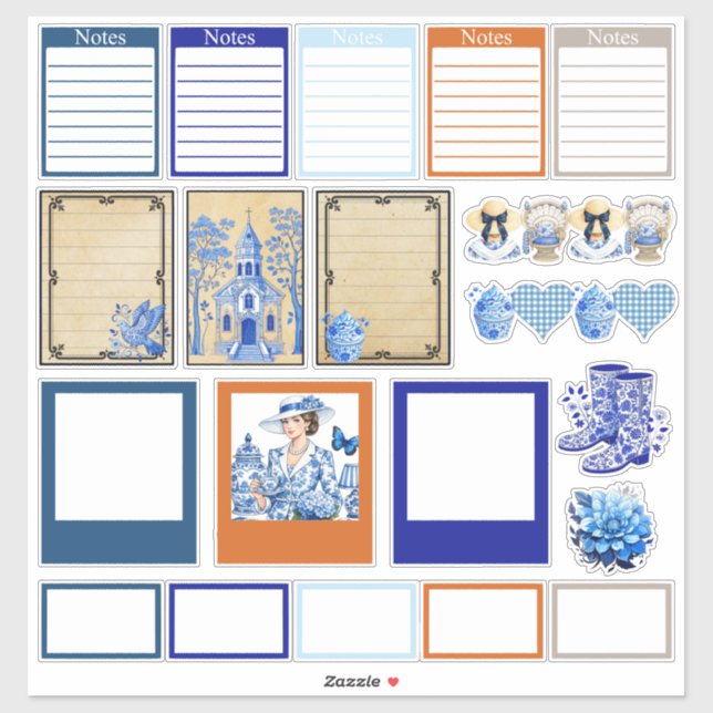 Blue n White Floral Beauty (Sheet)