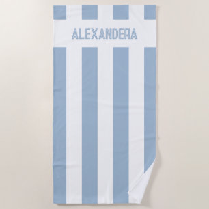 Blue Name Beach Bachelorette Bridesmaid Towel