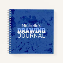 Blue Name Drawing Journal