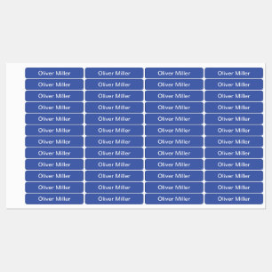 Blue name labels for school camp daycare