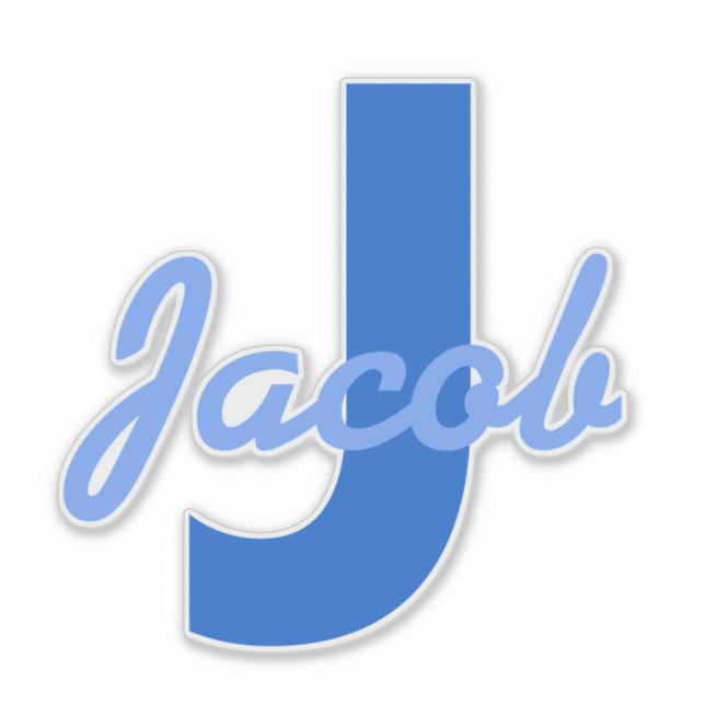 Blue Name & Monogram (Front)