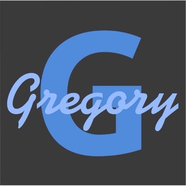 Blue Name & Monogram (Front)