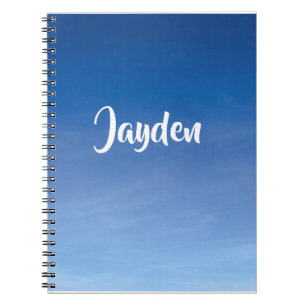 Blue Name Personalisation School Notebook