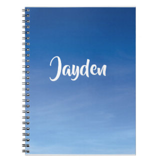 Blue Name Personalisation School Notebook