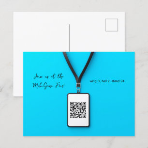 Blue Name Tag Fair Postcard