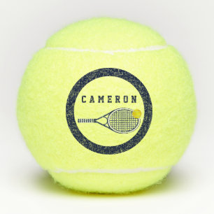 Blue Name Tennis Racquet   Balls Monogram