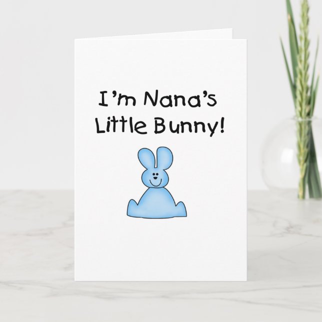 Blue Nana's Little Bunny T-shirts and Gifts Holiday Card (Front)