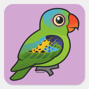 Blue-naped Parrot Square Sticker