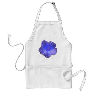 Blue Nasturtium Flower Apron