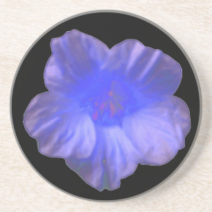 Blue Nasturtium Flower Coasters