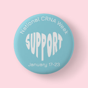 Blue National CRNA Week 6 Cm Round Badge
