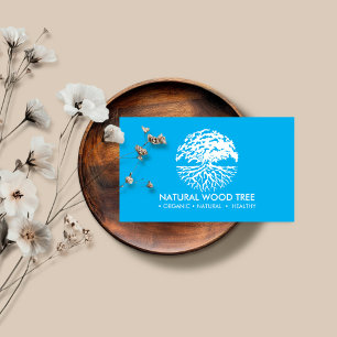 Blue nature Forest tree Business Card