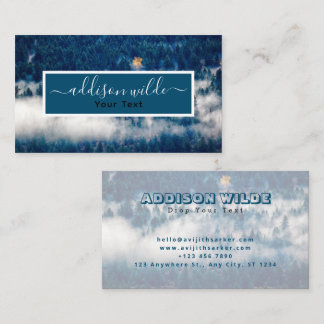 Blue Nature With White Cloud Modern Personalised  Business Card