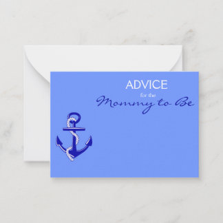 Blue Nautical Advice for the Mummy to Be Cards