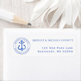 Blue Nautical Anchor   Personalised Wedding