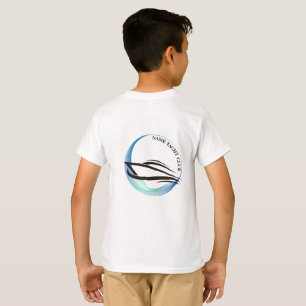 Blue Nautical Anchor yacht club boat marina Name T-Shirt