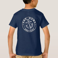 Blue Nautical Anchor yacht club boat marina Name T