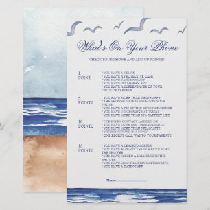Blue Nautical Coastal Sea What's on The Phone Game