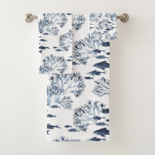 Better Homes & Gardens Signature Soft Floral 6 Piece Towel Set, Blue  Admiral