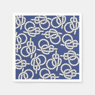 Blue Nautical Knots Paper Napkins