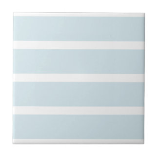 Blue nautical stripes ceramic tile